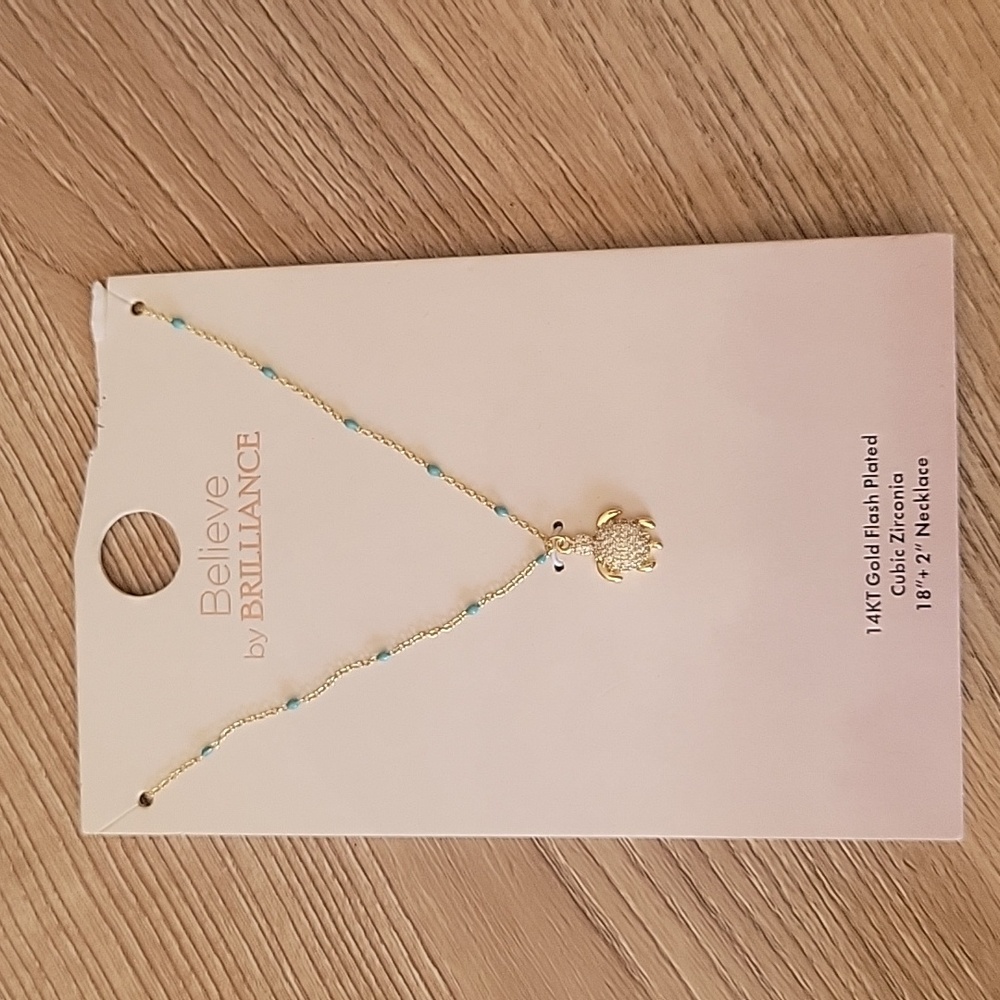 Believe by Brilliance Turtle necklace